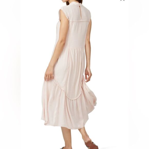 See by Chloé Mock Neck Long Dress in soft pink - Picture 3 of 15
